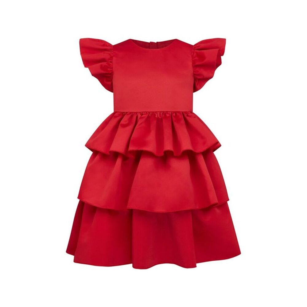 Holly Hastie Girls  Scarlett Satin Frill Girls Party Dress